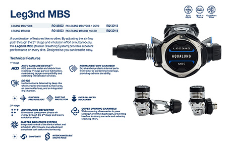 AquaLung Leg3nd Mbs 潛水呼吸調節器