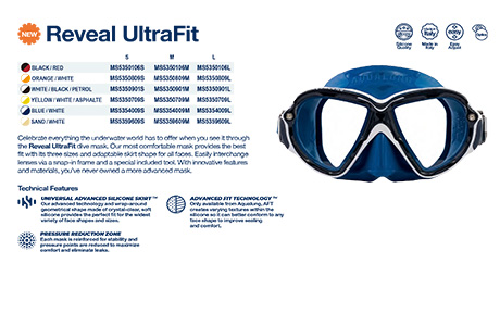 AquaLung Reveal UltraFit 潛水面罩
